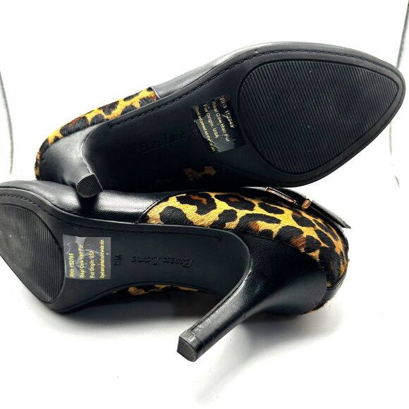 Essex Lane El- Jasmine Animal Print Pony Hair Heels - Women 8.5 - Mobwife Chic - Picture 5 of 7